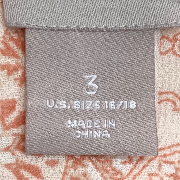 Chico's Flounce-Front Paisley Print Top/Blouse SZ 3 - Picture 11 of 14